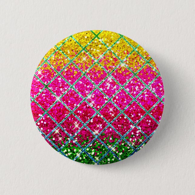 Glitter Pink Snakeskin Button (Front)