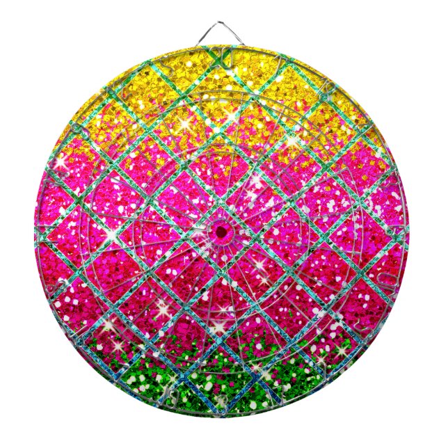 Glitter Pink Snakeskin Dartboard (Front)