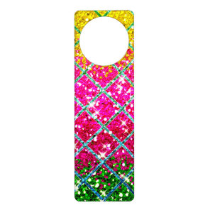 Glitter Pink Snakeskin Door Hanger