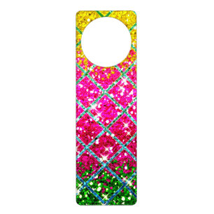 Glitter Pink Snakeskin Door Hanger
