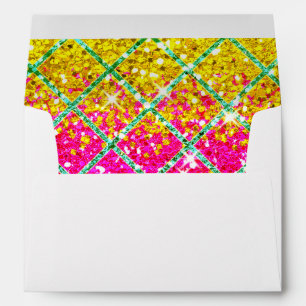 Glitter Pink Snakeskin Envelope