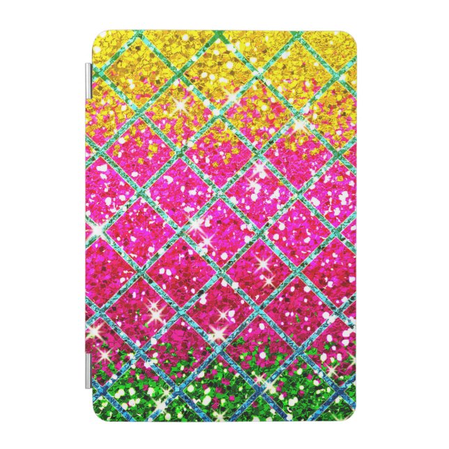 Glitter Pink Snakeskin iPad Mini Cover (Front)