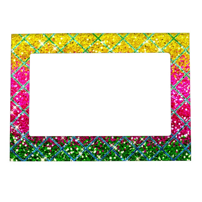 Glitter Pink Snakeskin Magnetic Frame (Front)