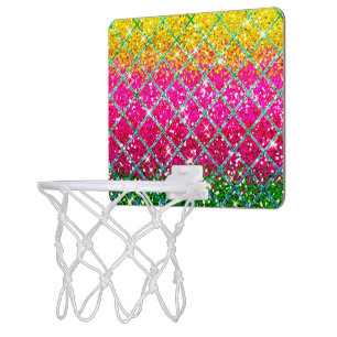 Glitter Pink Snakeskin Mini Basketball Hoop