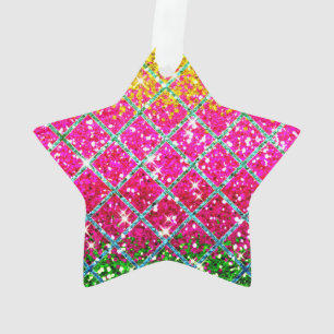 Glitter Pink Snakeskin Ornament