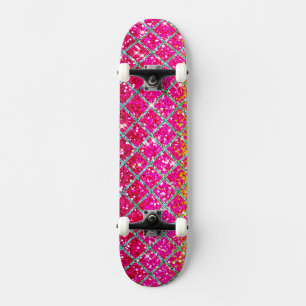 Glitter Pink Snakeskin Skateboard Deck