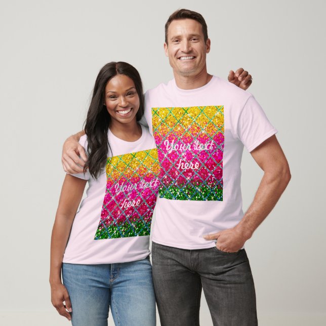 Glitter Pink Snakeskin T-Shirt (Unisex)