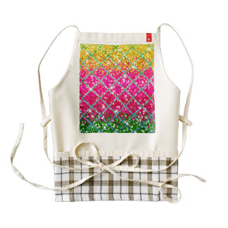 Glitter Pink Snakeskin Zazzle HEART Apron