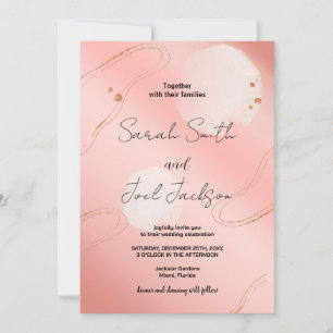 Glitter Pink Wedding Invitations