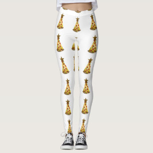 glitter pizza christmas tree leggings