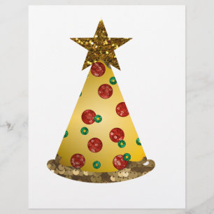 glitter pizza christmas tree letterhead