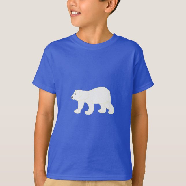 Glitter Polar Bear Graphic T-Shirts (Front)