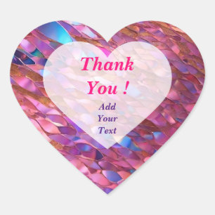 Glitter Popular Opal Holographic Collection Heart Sticker