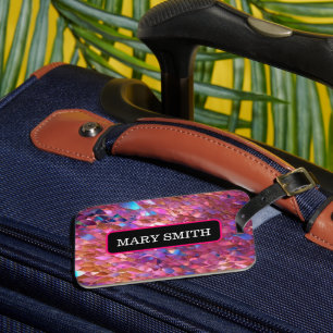 Glitter Popular Opal Holographic Collection Luggage Tag