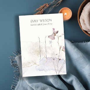 Glitter Pressed Flowers Hairpin Hair Clip Display Business Card