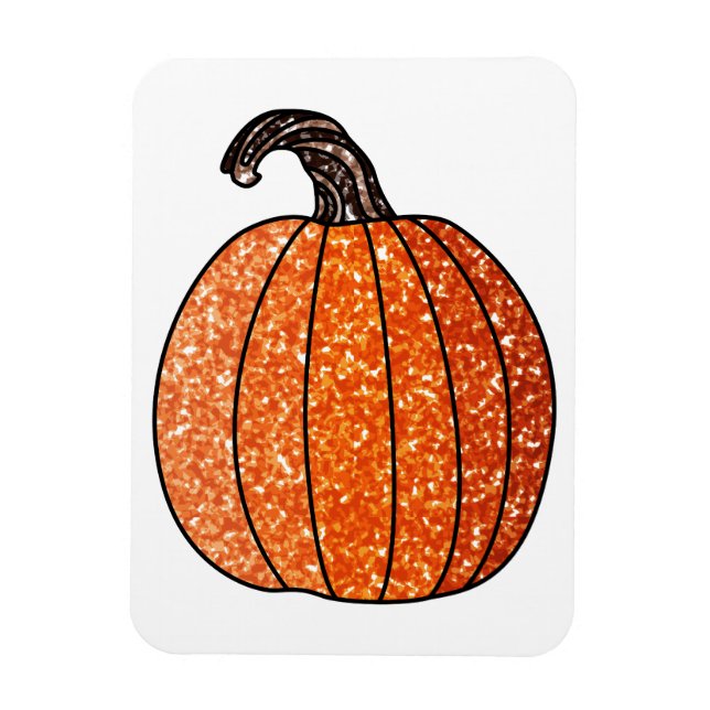 Glitter Pumpkin Magnet (Vertical)