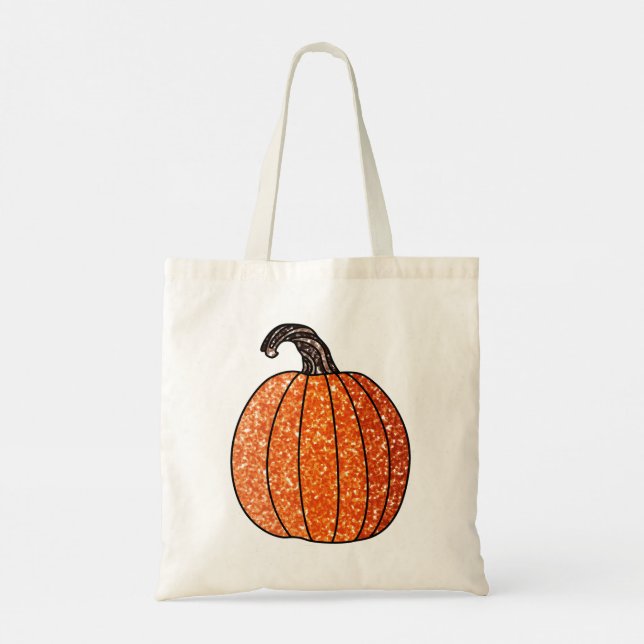Glitter Pumpkin Tote Bag (Back)