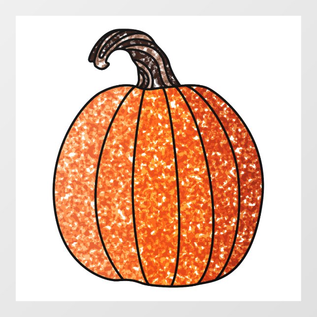 Glitter Pumpkin Window Cling (Sheet)