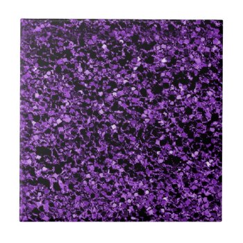 Glitter Purple Ceramic Tile by LPFedorchak at Zazzle