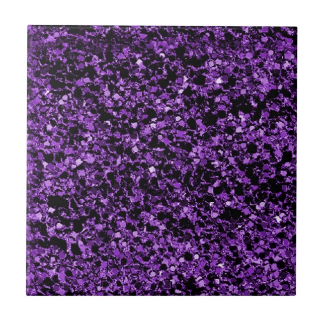 Glitter purple ceramic tile (Front)