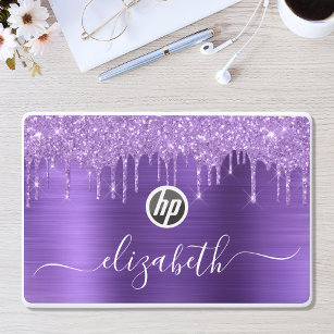 https://rlv.zcache.com/glitter_purple_drips_monogrammed_hp_laptop_skin-r_8aq6nd_307.jpg