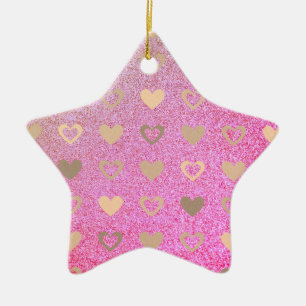 glitter / purple glitter ceramic ornament