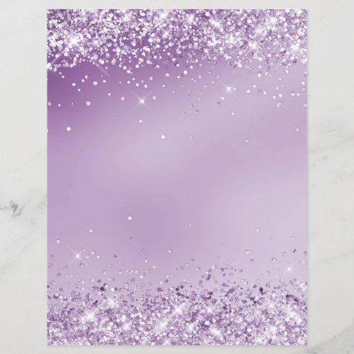 Glitter purple lavender scrapbook paper