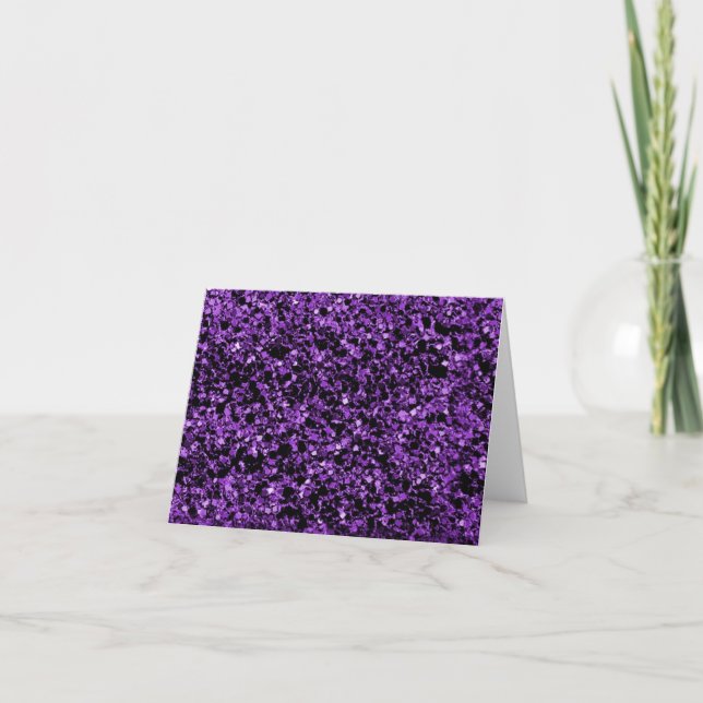 Glitter purple Note Card (Front)