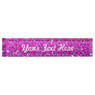 Glitter Purple Snakeskin Desk Name Plate