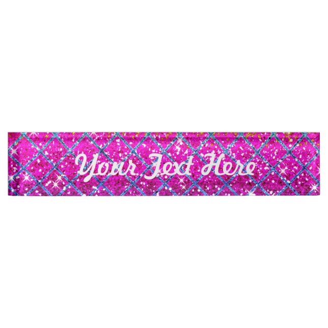 Glitter Purple Snakeskin Desk Name Plate (Front)