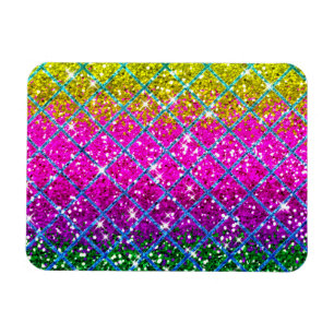 Glitter Purple Snakeskin Magnet