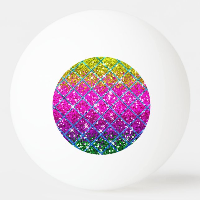 Glitter Purple Snakeskin Ping Pong Ball (Back)