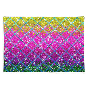 Glitter Purple Snakeskin Placemat