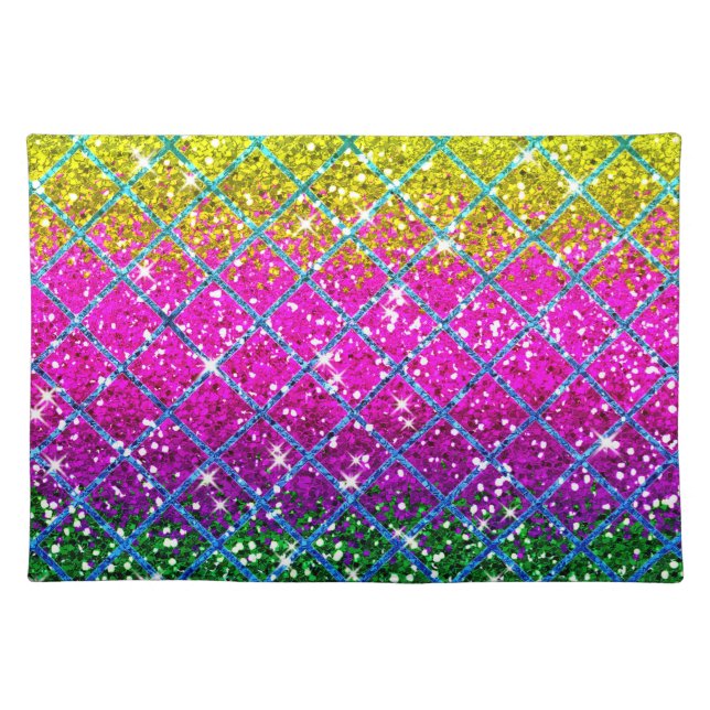 Glitter Purple Snakeskin Placemat (Front)