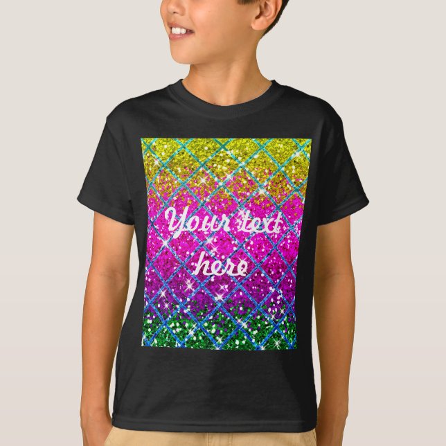 Glitter Purple Snakeskin T-Shirt (Front)