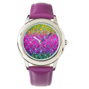 Glitter Purple Snakeskin Watch
