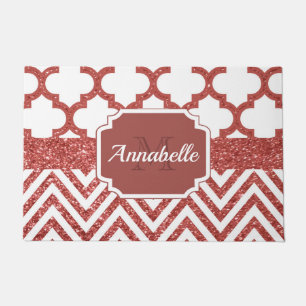 Glitter Quatrefoil Doormat