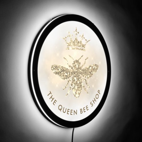 Glitter Queen Bee logo LED Sign