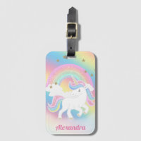 Glitter Rainbow and Unicorn with Personalized Name