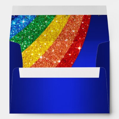 Glitter Rainbow Dark Blue  Unicorn Party