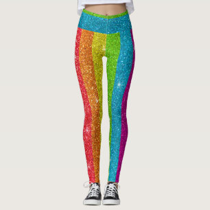 Glitter Rainbow Flag Marriage Equality Gay Pride Leggings