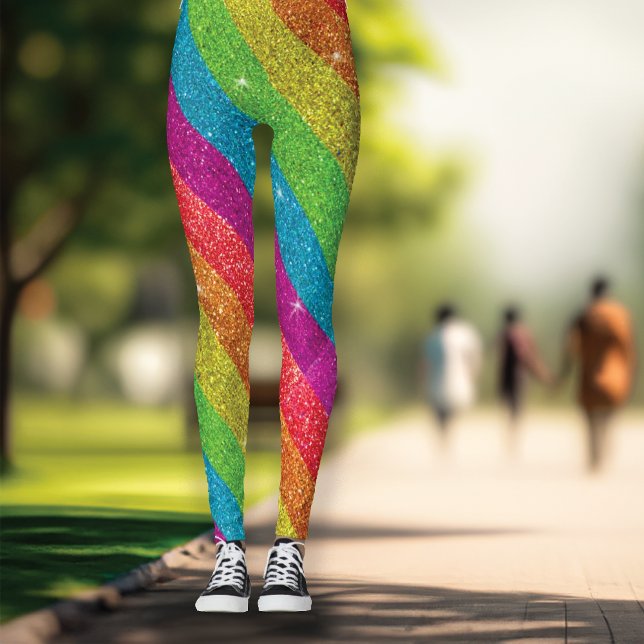 Glitter Rainbow Flag Marriage Equality Gay Pride Leggings (Creator Uploaded)