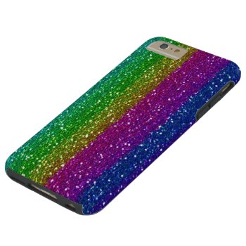 Glitter Rainbow Iphone 6 Plus Tough Tough Iphone 6 Plus Case by Three_Men_and_a_Mama at Zazzle