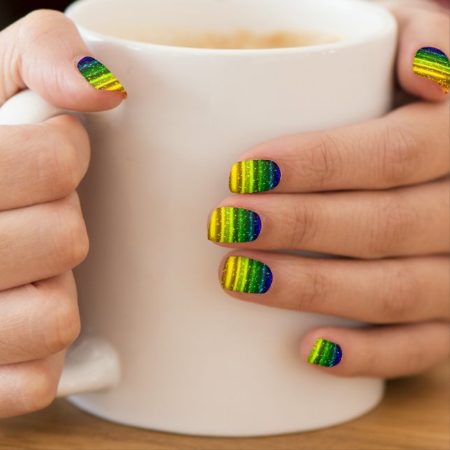 Glitter Rainbow LNail Art Minx Nail Art (Insitu - Mug)