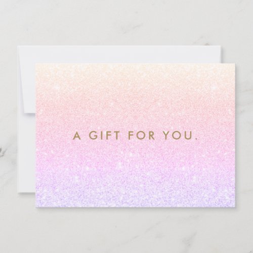 Glitter Rainbow Ombre Gift Certificate