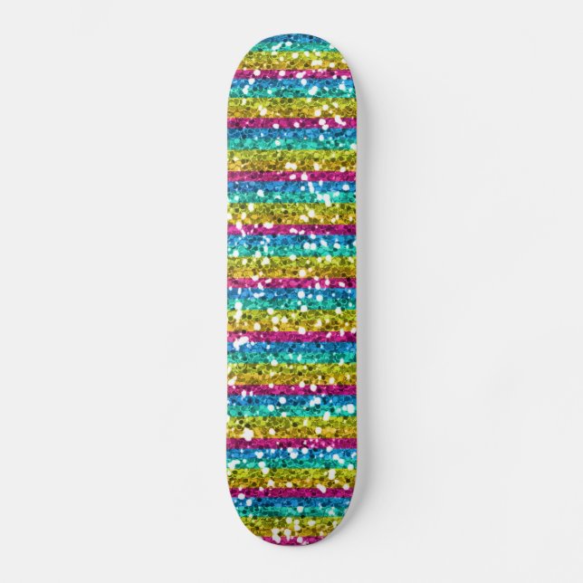 Glitter Rainbow Skateboard (Front)