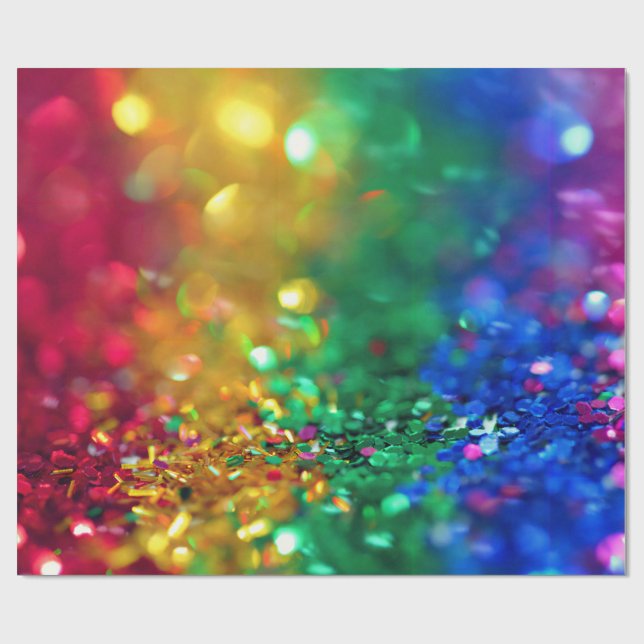 glitter rainbow wrapping paper (Flat)