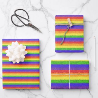 Glitter Rainbow Wrapping Paper (Smaller)
