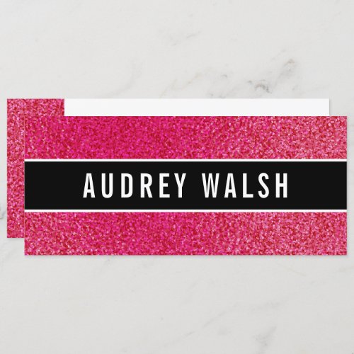 Glitter Raspberry pink luxury Gift Certificate Invitation