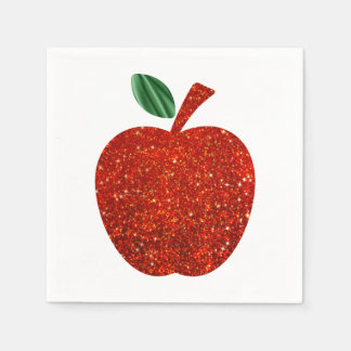 Glitter Red Apple Napkin